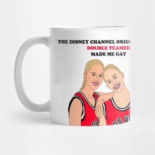 Double Teamed Made Me Gay Mug